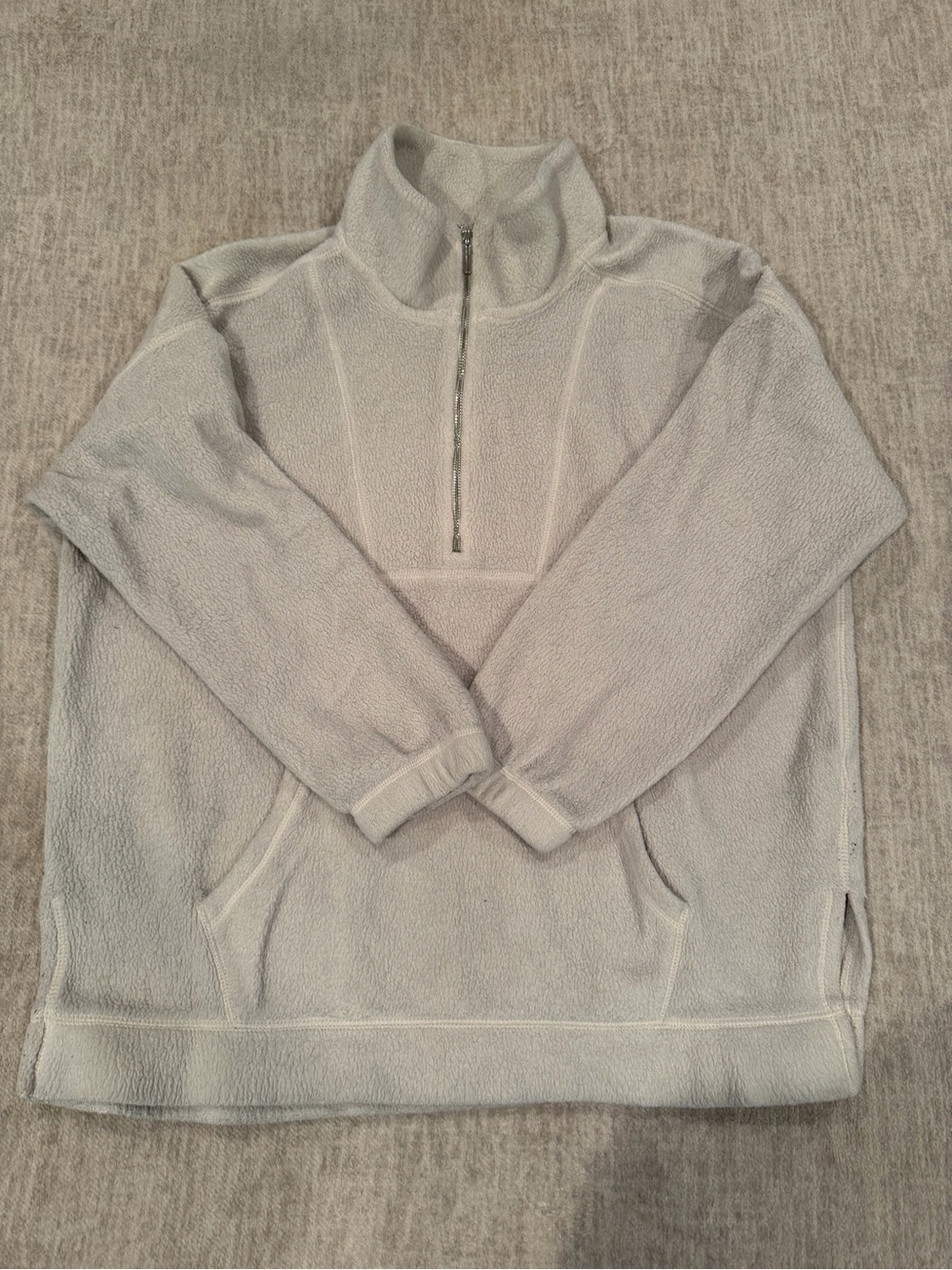 Old Navy Women’s Light Gray Half-Zip Fleece Pullover
